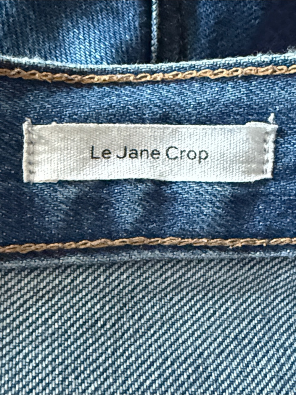 Frame Le Jane Crop High-Rise Raw Fray Hem Straight Leg Denim Jeans Cotton Sz 32 - Picture 10 of 15